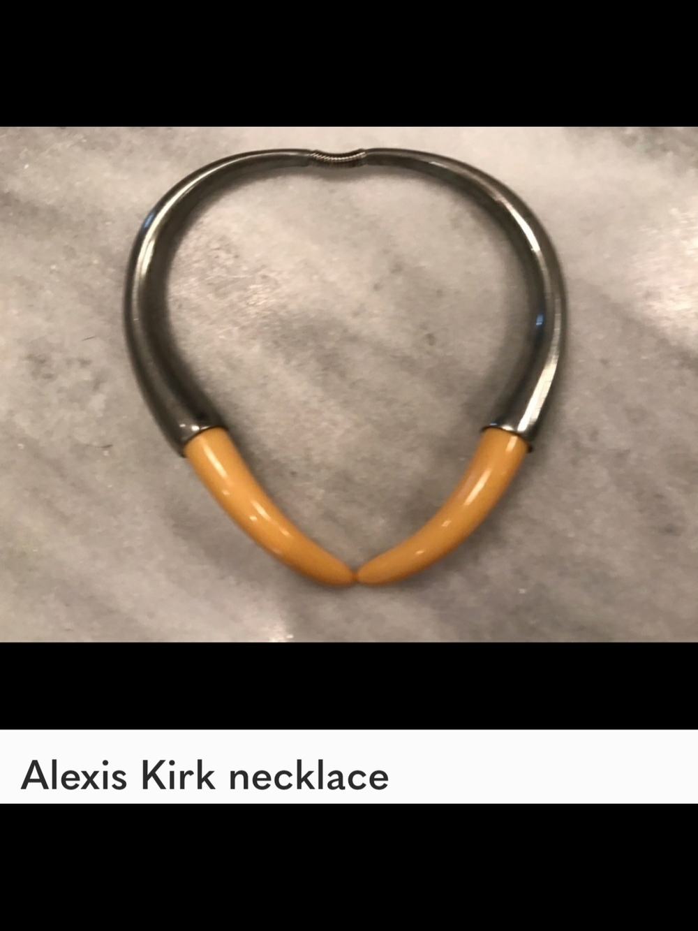 Alexis Kirk Yellow Horn Tip Collar Necklace